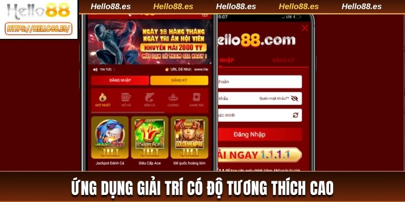 Ứng dụng giải trí có độ tương thích cao với mọi thiết bị